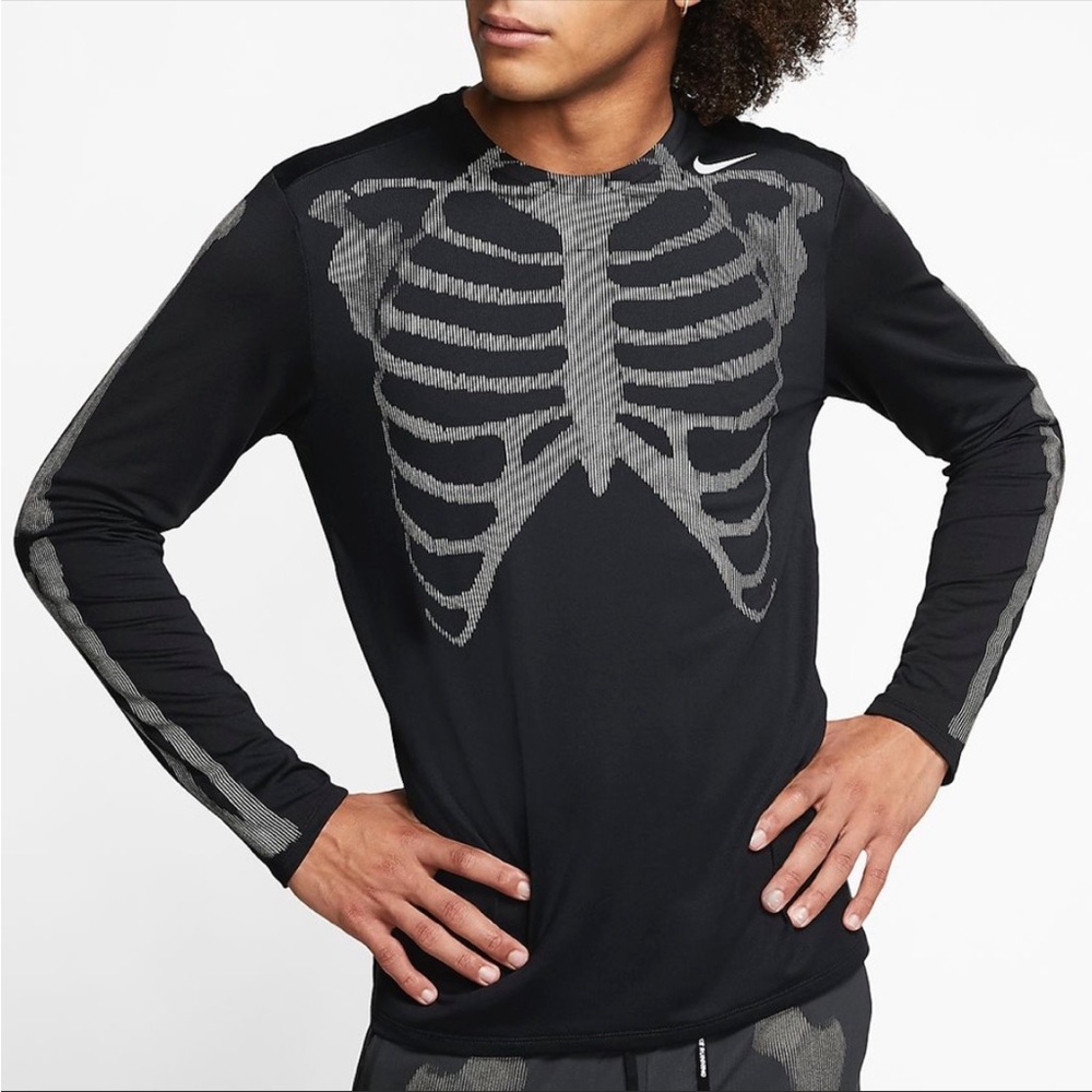 Nike Skeleton long sleeve running Shirt , size XL